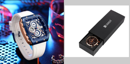 Men’s Quartz Analog Watch Stainless Steel Multi-Function Watch, Valdore