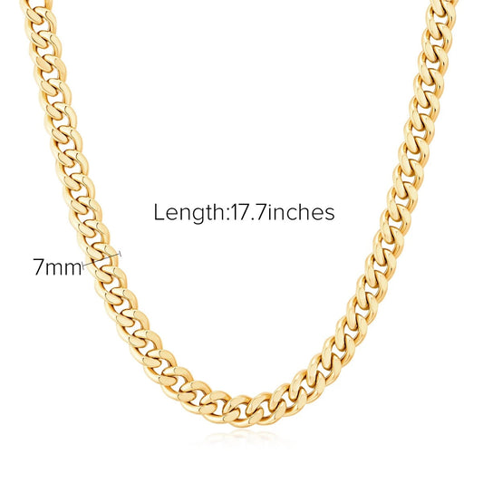 Chunky Double Snake Chain Necklace for Women, valdore