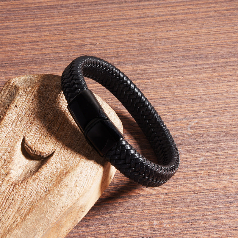 Classic Leather Bracelet for Men, Valdore