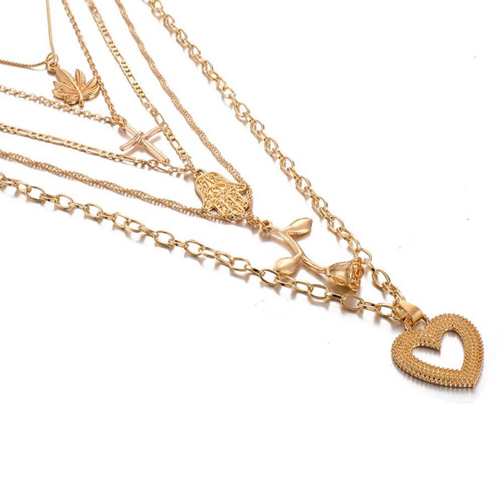 Vintage Gold Love Pendant Necklace for Women, valdore