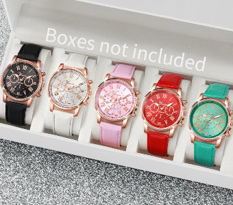 Retro Geneva Three Eye Quartz Couple Watch for Men and Women, Valdore