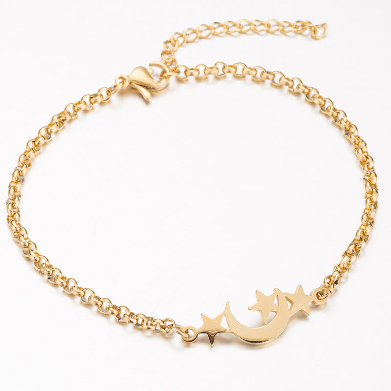 Gold Lucky Elephant Charm Bracelet for Women, Valdore