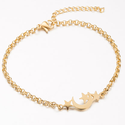 Gold Lucky Elephant Charm Bracelet for Women, Valdore