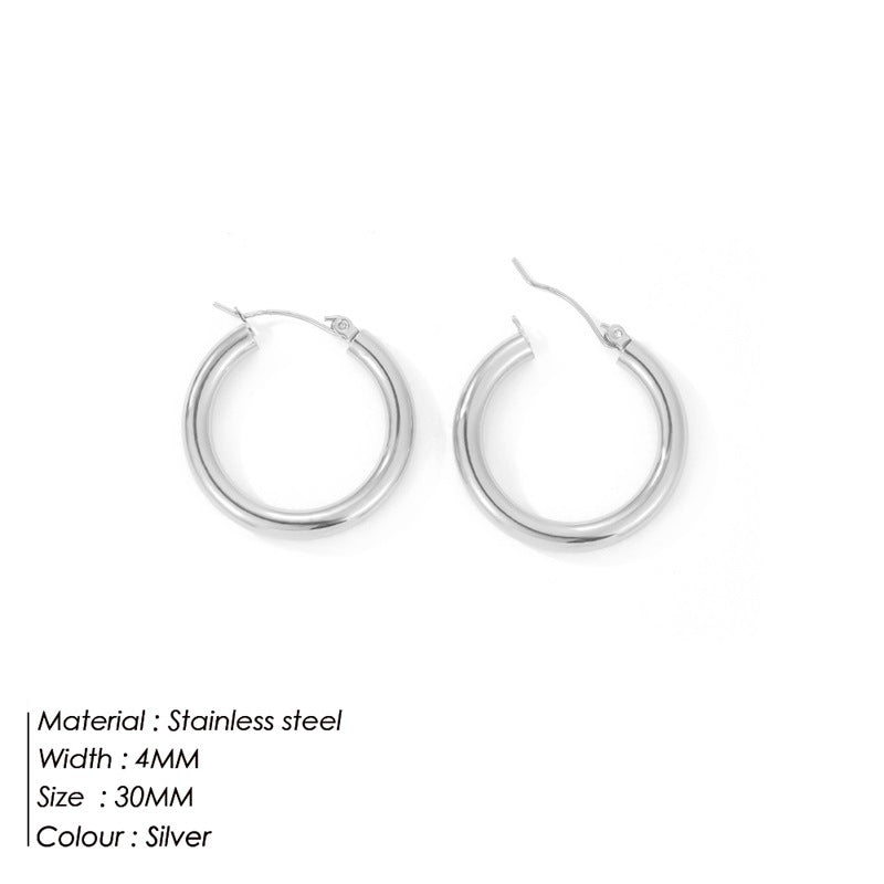 Wide Round Hoop Earrings for Women Bold Statement Jewelry, Valdore
