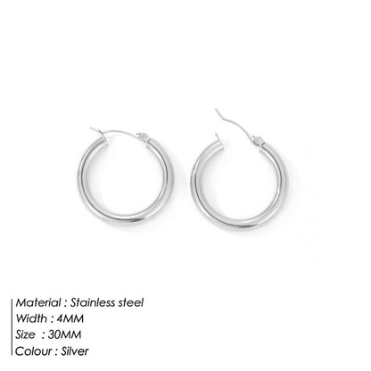 Wide Round Hoop Earrings for Women Bold Statement Jewelry, Valdore