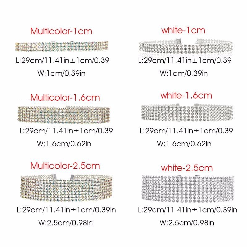 Full Crystal Rhinestone Choker Necklace for Women, Valdore