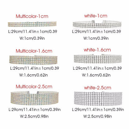 Full Crystal Rhinestone Choker Necklace for Women, Valdore