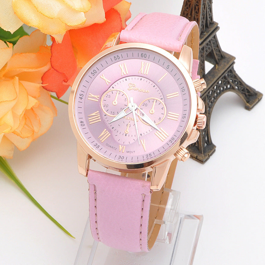 Retro Geneva Three Eye Quartz Couple Watch for Men and Women, Valdore