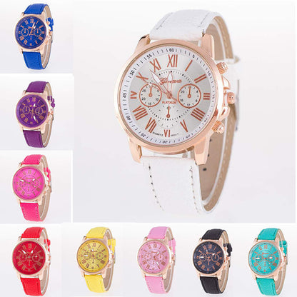 Retro Geneva Three Eye Quartz Couple Watch for Men and Women, Valdore