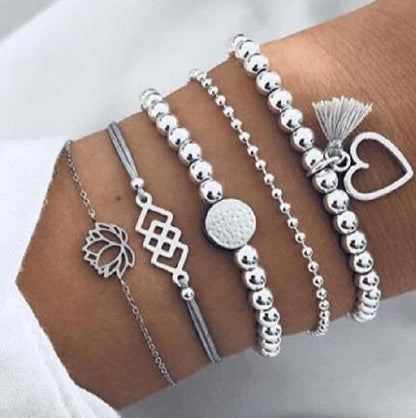 Bead Chain Bracelet and Anklet Set for Women ,Valdore