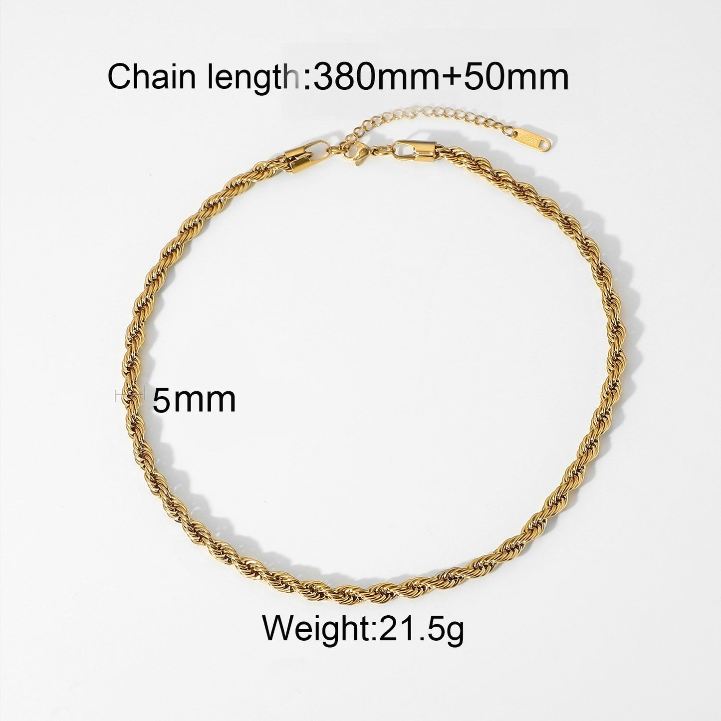Chunky Double Snake Chain Necklace for Women, valdore
