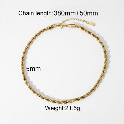 Chunky Double Snake Chain Necklace for Women, valdore
