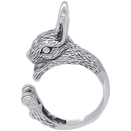 Zodiac Rabbit Ring for Women  Vintage Hip Hop Jewelry, valdore