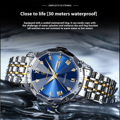 Men's Waterproof Luminous Luxury Watch, Valdore