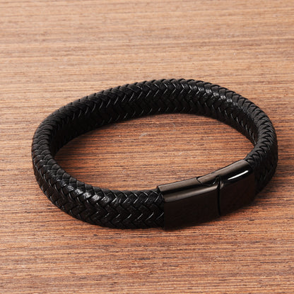 Classic Leather Bracelet for Men, Valdore