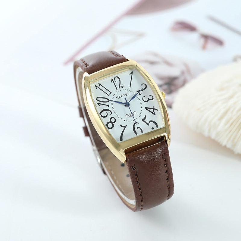 Square Business Style Couple Watch Belt Strap, Valdore