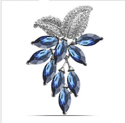 Full Diamond Austrian Crystal Brooch, Valdore