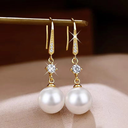 Face Slimming Gold Drop Earrings for Women, Valdore