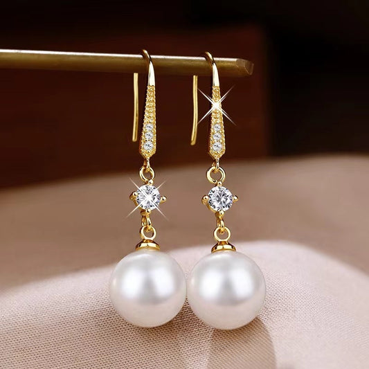 Face Slimming Gold Drop Earrings for Women, Valdore