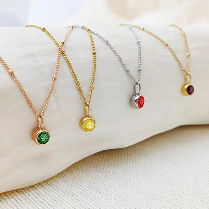 Diamond Birthstone Pendant Necklace for Women, Valdore