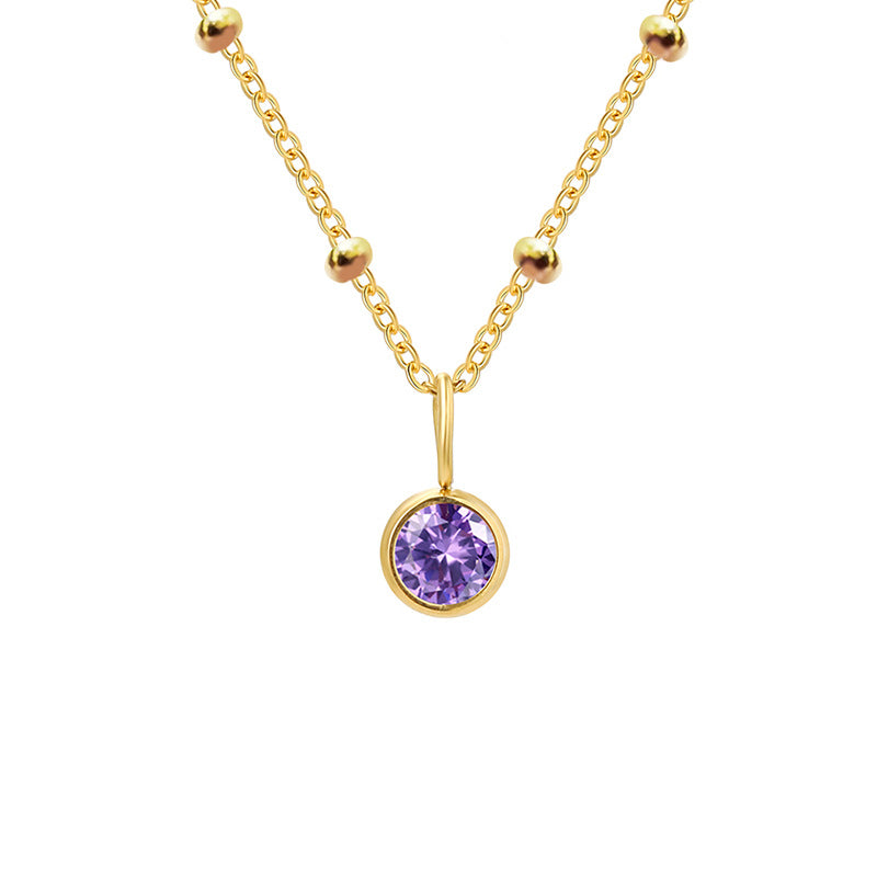 Diamond Birthstone Pendant Necklace for Women, Valdore
