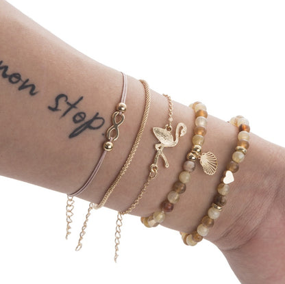 Bead Chain Bracelet and Anklet Set for Women ,Valdore