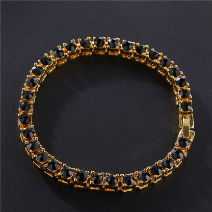 Iced Out Rhinestone Tennis Bracelet Hip Hop Bling, Valdore