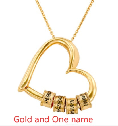 Personalized Custom Name Heart Necklace for Women, Valdore