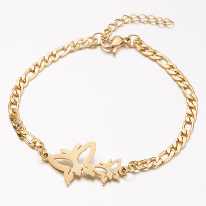 Gold Lucky Elephant Charm Bracelet for Women, Valdore