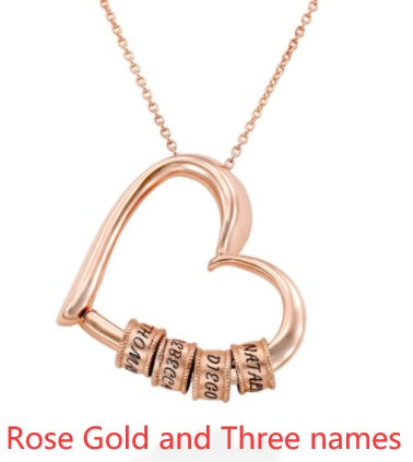 Personalized Custom Name Heart Necklace for Women, Valdore