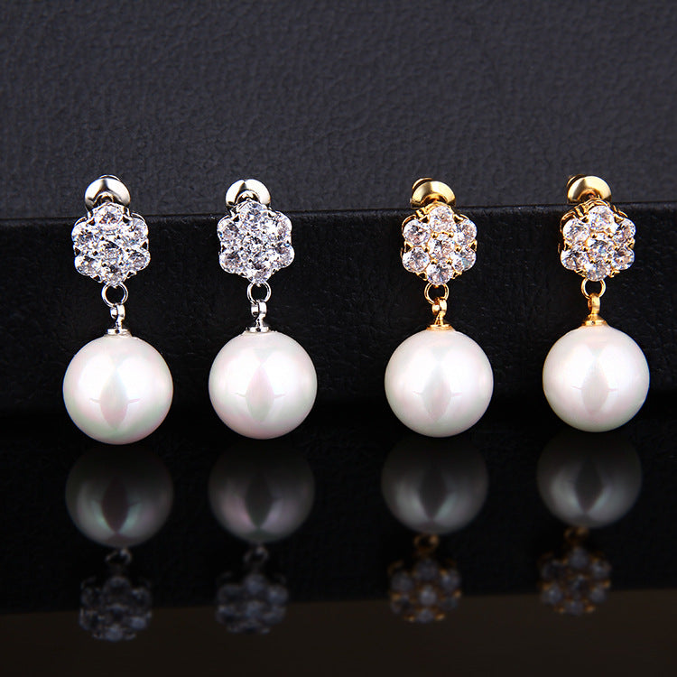 Round Pearl Long Earrings Elegant Drop Earrings for Women, Valdore