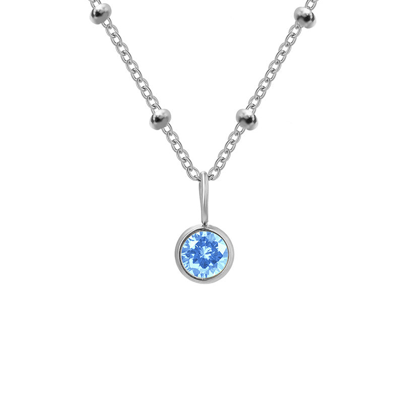 Diamond Birthstone Pendant Necklace for Women, Valdore