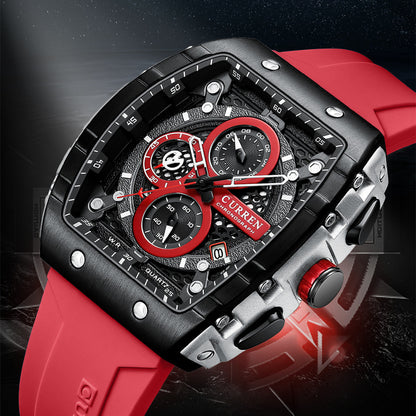 Men’s Quartz Analog Watch Stainless Steel Multi-Function Watch, Valdore