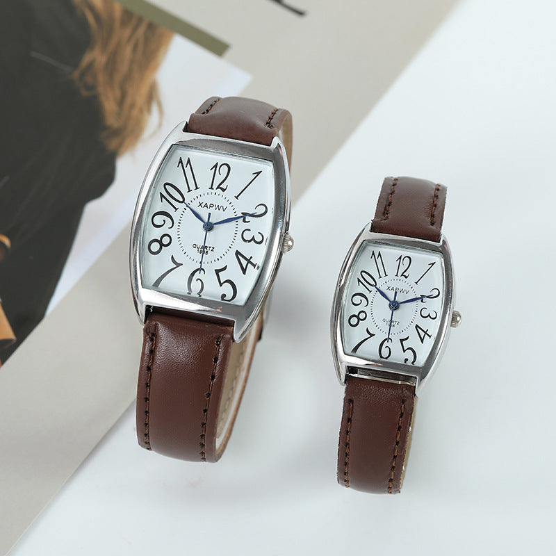 Square Business Style Couple Watch Belt Strap, Valdore