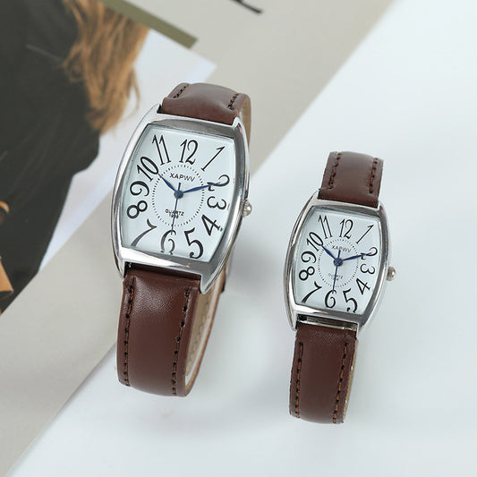Square Business Style Couple Watch Belt Strap, Valdore
