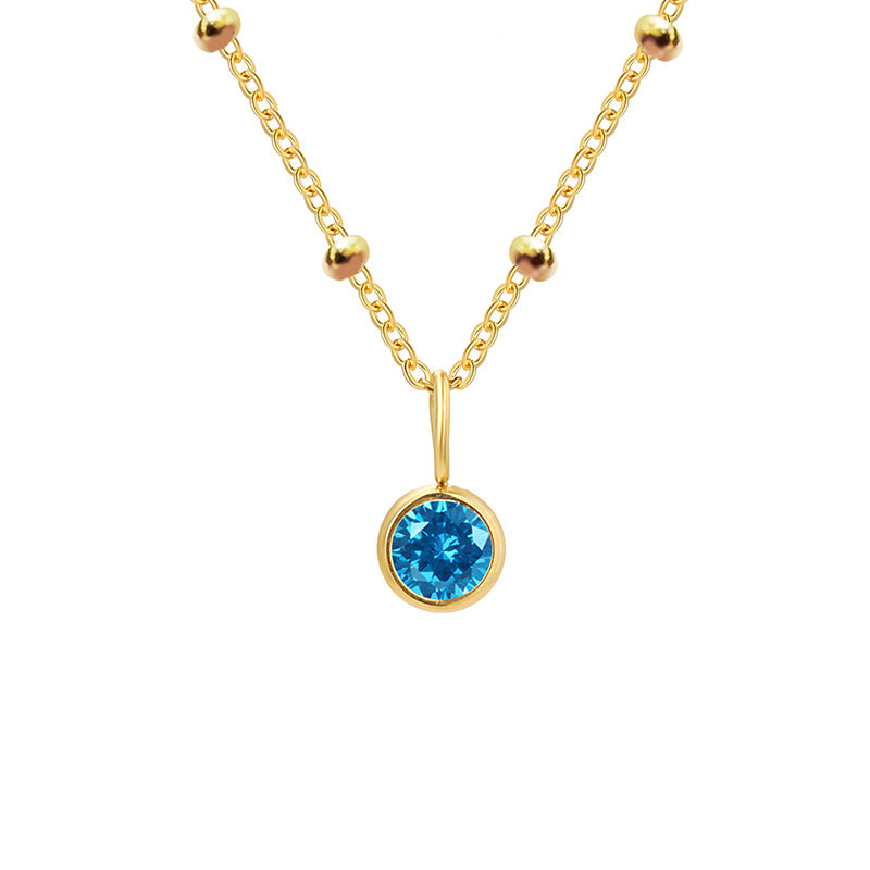 Diamond Birthstone Pendant Necklace for Women, Valdore