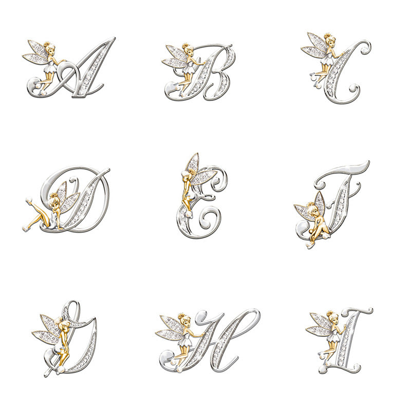 Women's Fashion 26 English Letter Brooch, Valdore