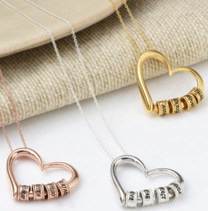 Personalized Custom Name Heart Necklace for Women, Valdore