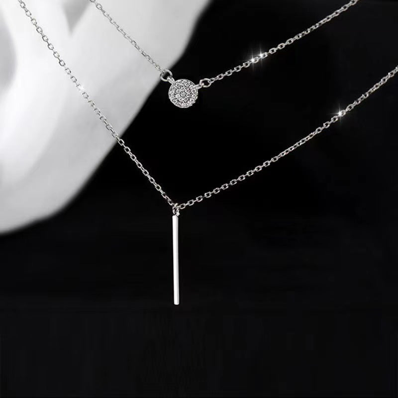 S925 Silver Micro Pave Zircon Pendant Necklace for Women, Valdore