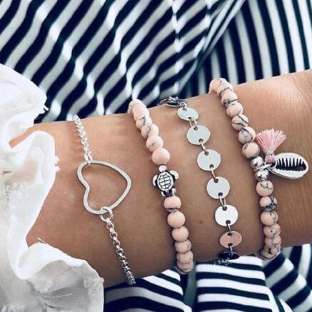 Bead Chain Bracelet and Anklet Set for Women ,Valdore