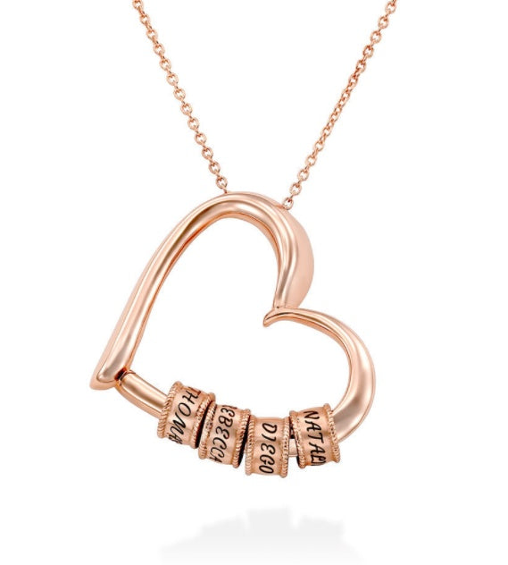 Personalized Custom Name Heart Necklace for Women, Valdore