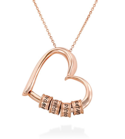 Personalized Custom Name Heart Necklace for Women, Valdore