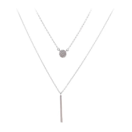 S925 Silver Micro Pave Zircon Pendant Necklace for Women, Valdore