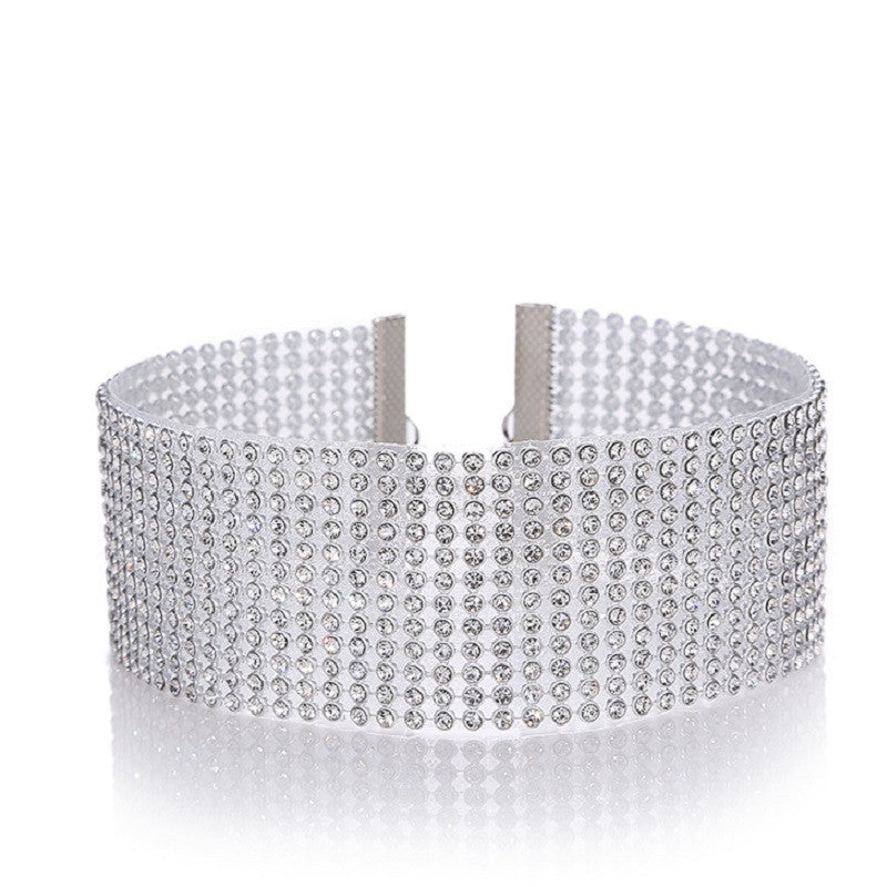 Full Crystal Rhinestone Choker Necklace for Women, Valdore