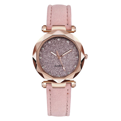 Starry Glitter Sparkle Face Watch for Women, Valdore