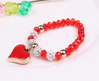 Elastic Crystal Heart Bracelet & Bangle for Women, Valdore