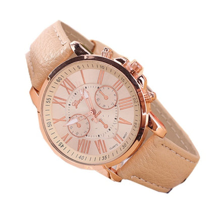Retro Geneva Three Eye Quartz Couple Watch for Men and Women, Valdore