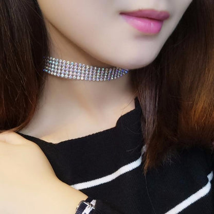 Full Crystal Rhinestone Choker Necklace for Women, Valdore