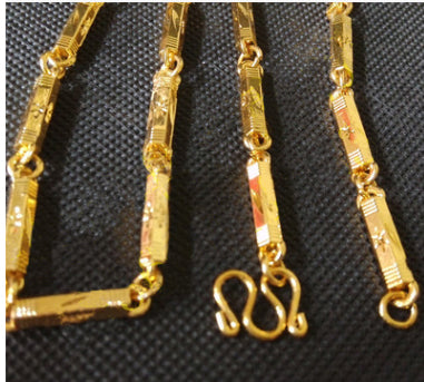Men Gold Plated Imitation Chain Necklace, Valdore