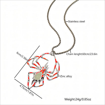 Halloween Glow in the Dark Spider Necklace, Valdore